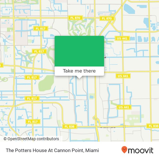 The Potters House At Cannon Point map