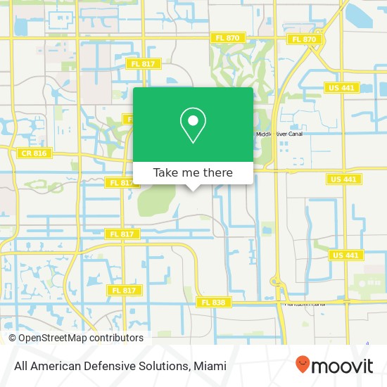 Mapa de All American Defensive Solutions