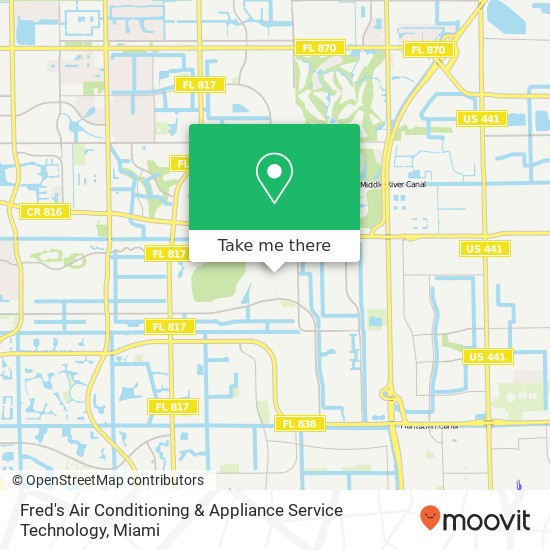 Mapa de Fred's Air Conditioning & Appliance Service Technology