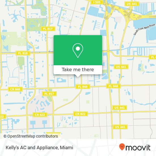 Kelly's AC and Appliance map