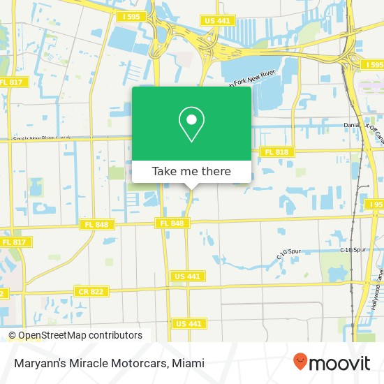 Maryann's Miracle Motorcars map