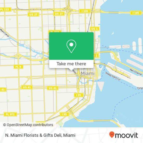 Mapa de N. Miami Florists & Gifts Deli