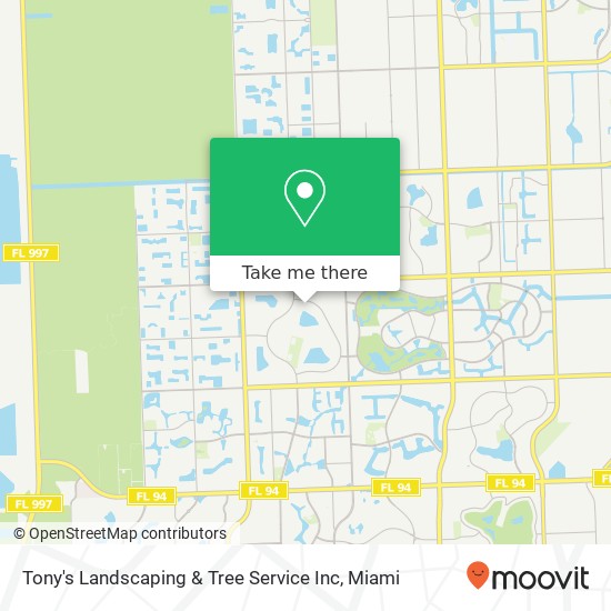 Tony's Landscaping & Tree Service Inc map