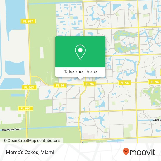 Momo's Cakes map