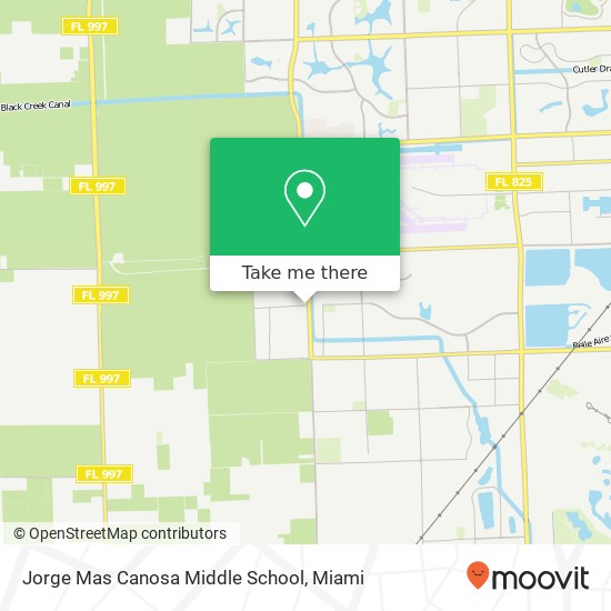 Jorge Mas Canosa Middle School map