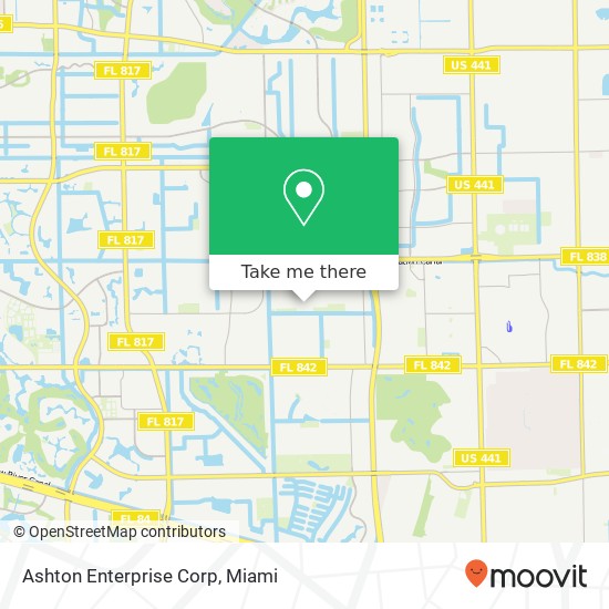 Ashton Enterprise Corp map