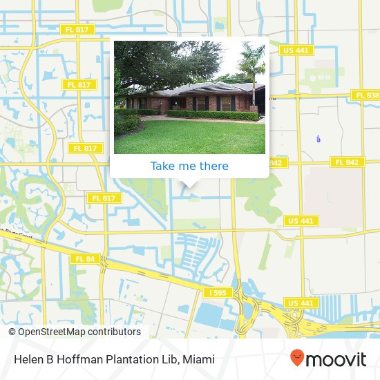 Helen B Hoffman Plantation Lib map