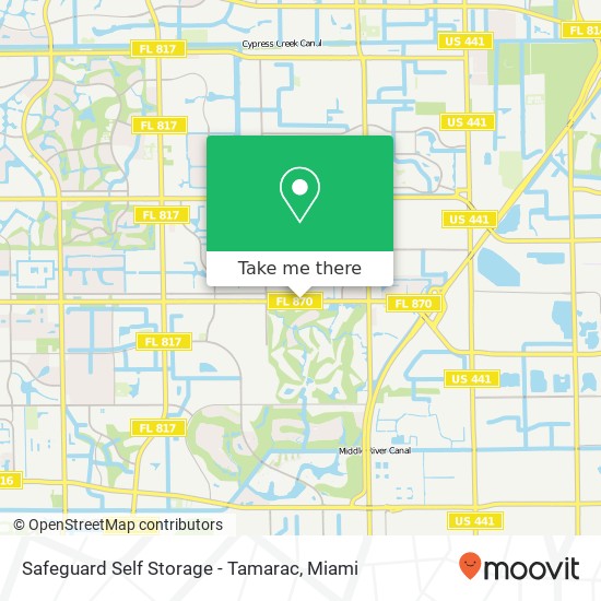Safeguard Self Storage - Tamarac map