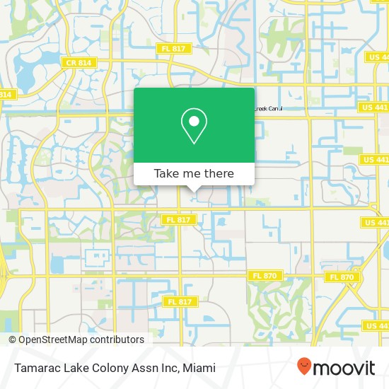 Mapa de Tamarac Lake Colony Assn Inc