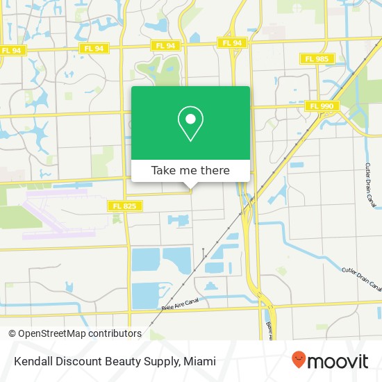 Mapa de Kendall Discount Beauty Supply