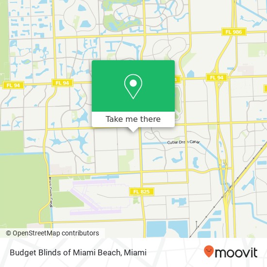 Budget Blinds of Miami Beach map