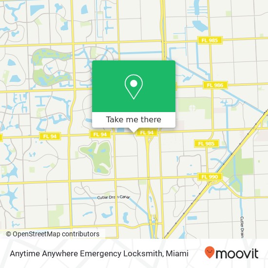 Mapa de Anytime Anywhere Emergency Locksmith