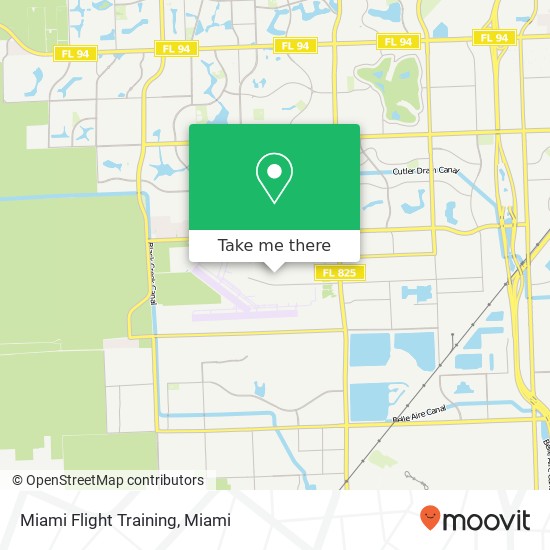 Miami Flight Training map