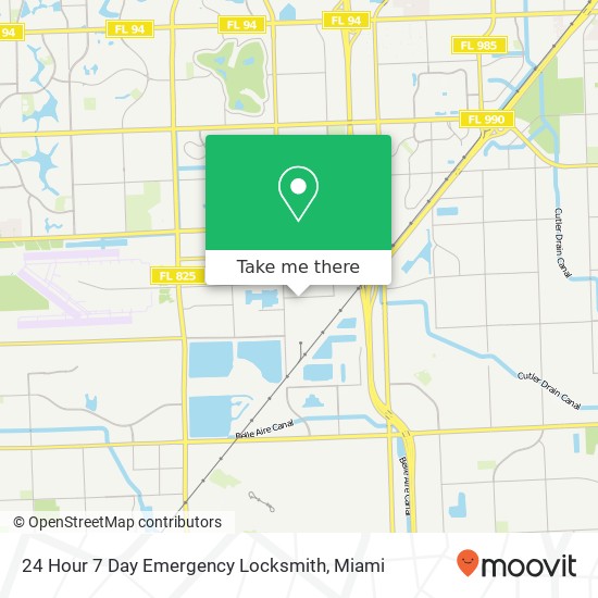 24 Hour 7 Day Emergency Locksmith map