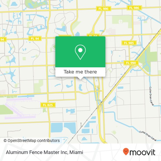 Mapa de Aluminum Fence Master Inc