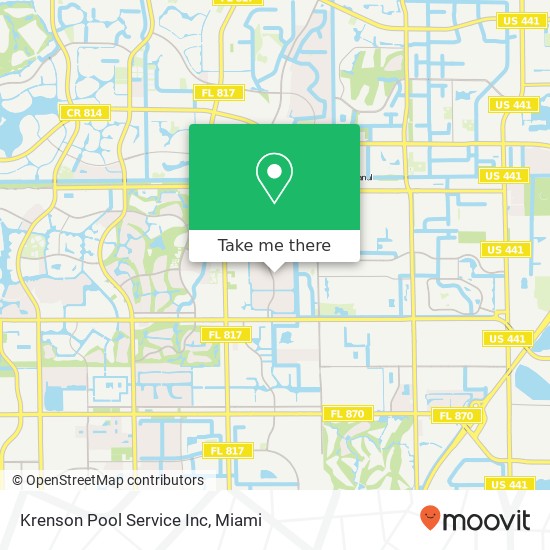 Mapa de Krenson Pool Service Inc