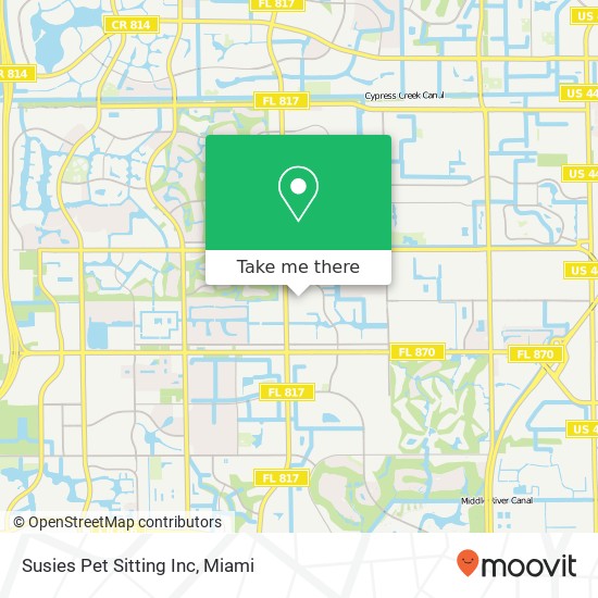 Susies Pet Sitting Inc map