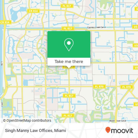Mapa de Singh Manny Law Offices