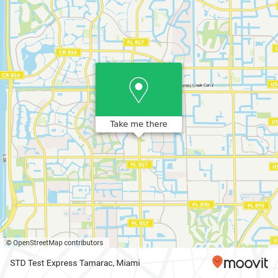 Mapa de STD Test Express Tamarac