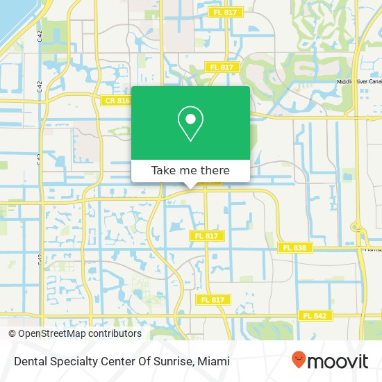 Dental Specialty Center Of Sunrise map