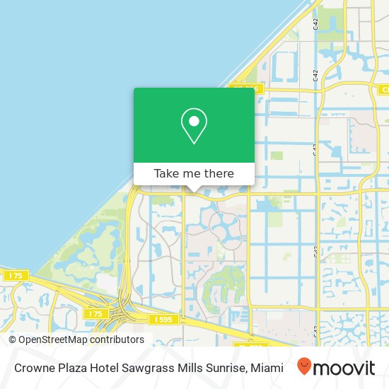 Crowne Plaza Hotel Sawgrass Mills Sunrise map