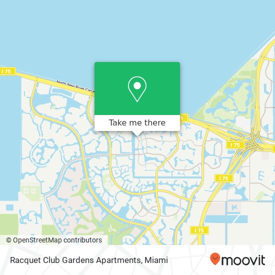 Mapa de Racquet Club Gardens Apartments