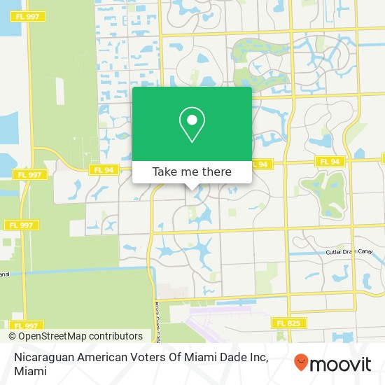 Nicaraguan American Voters Of Miami Dade Inc map