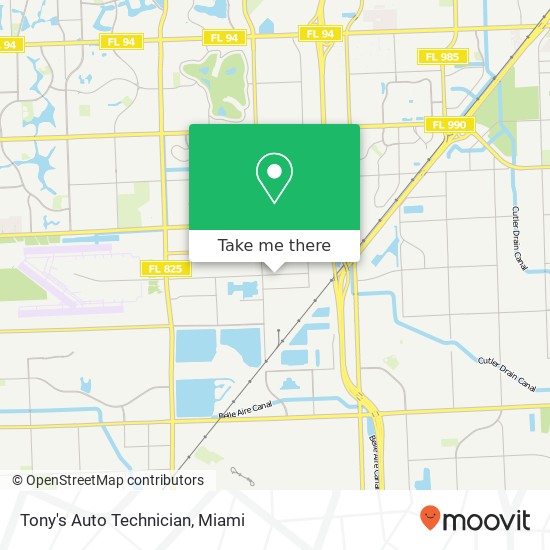 Mapa de Tony's Auto Technician