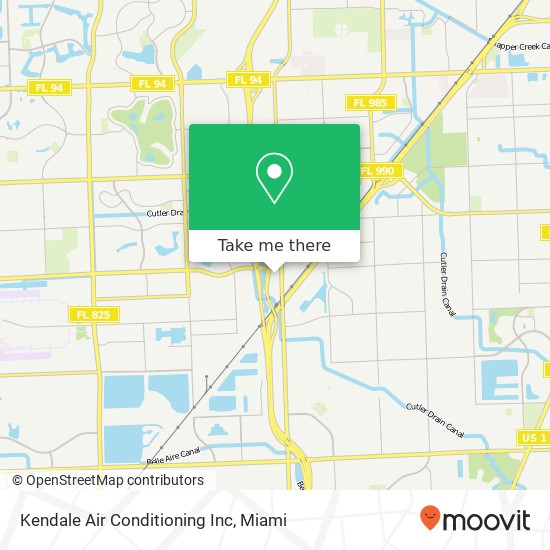 Kendale Air Conditioning Inc map