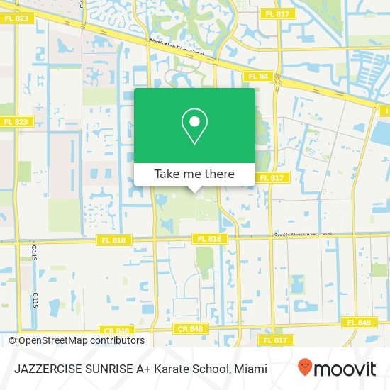 JAZZERCISE SUNRISE A+ Karate School map