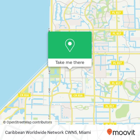 Caribbean Worldwide Network CWN5 map