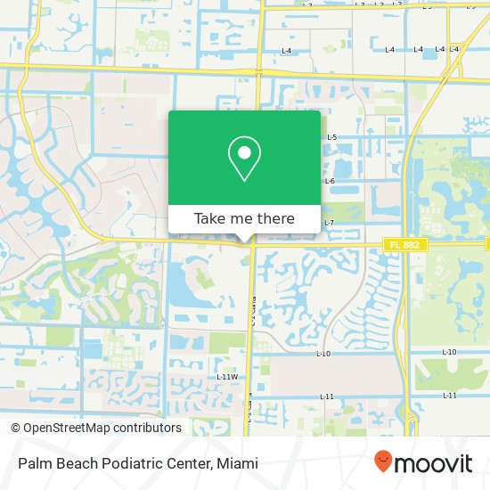 Mapa de Palm Beach Podiatric Center