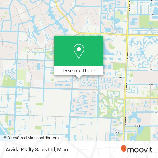 Mapa de Arvida Realty Sales Ltd