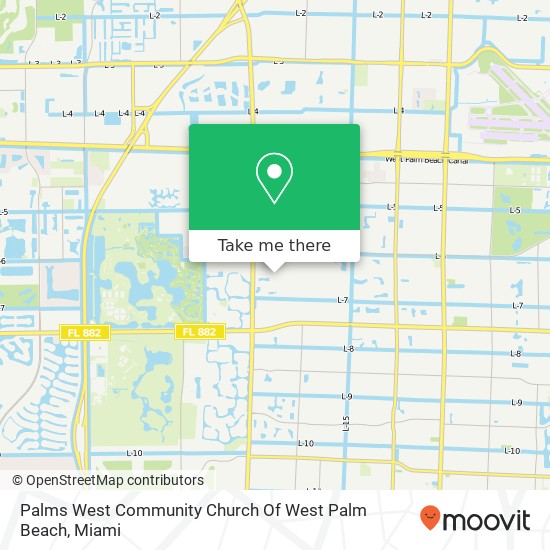 Palms West Community Church Of West Palm Beach map