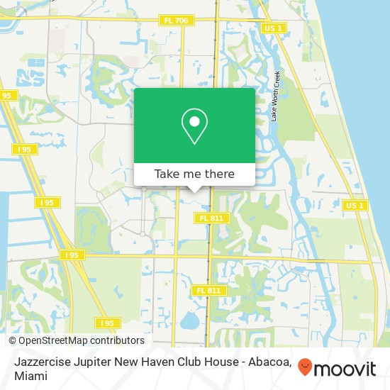 Mapa de Jazzercise Jupiter New Haven Club House - Abacoa