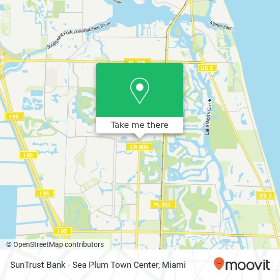 SunTrust Bank - Sea Plum Town Center map