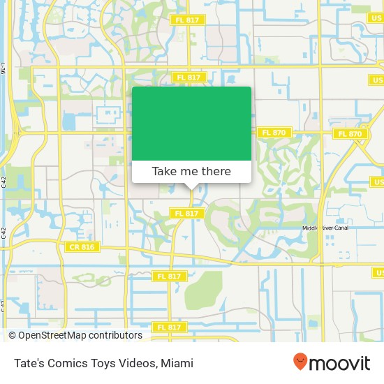 Tate's Comics Toys Videos map