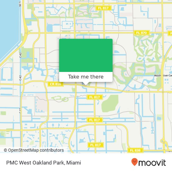 PMC West Oakland Park map