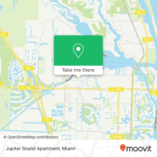 Mapa de Jupiter Sound Apartment