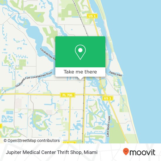 Mapa de Jupiter Medical Center Thrift Shop