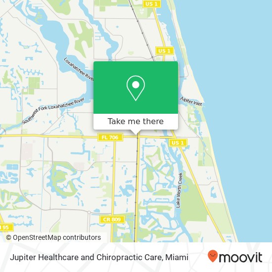 Jupiter Healthcare and Chiropractic Care map