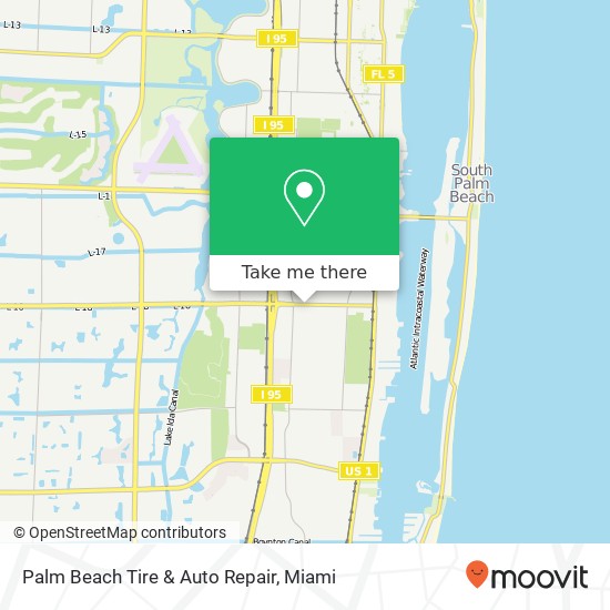 Palm Beach Tire & Auto Repair map