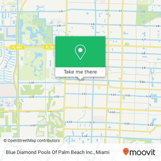 Blue Diamond Pools Of Palm Beach Inc. map