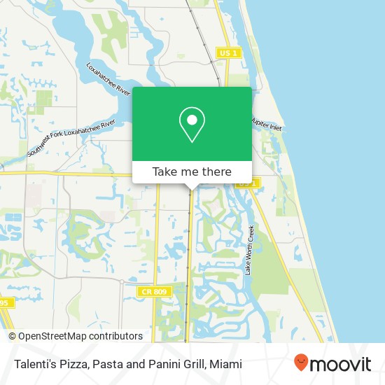 Talenti's Pizza, Pasta and Panini Grill map