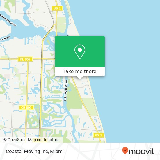 Coastal Moving Inc map