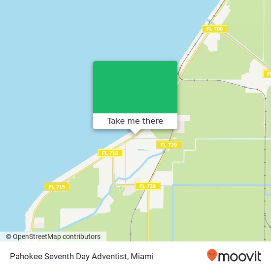 Pahokee Seventh Day Adventist map