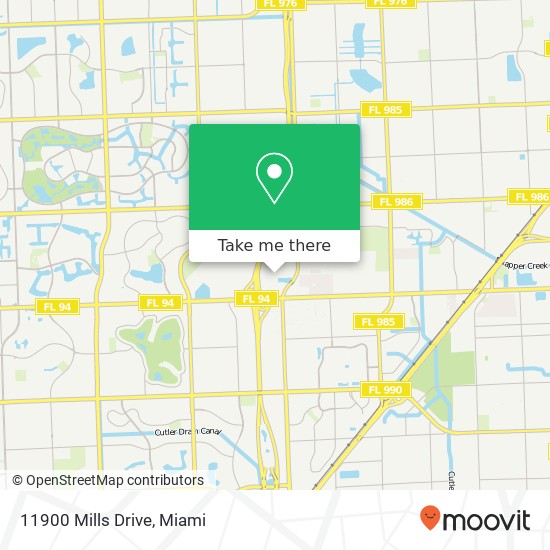 Mapa de 11900 Mills Drive
