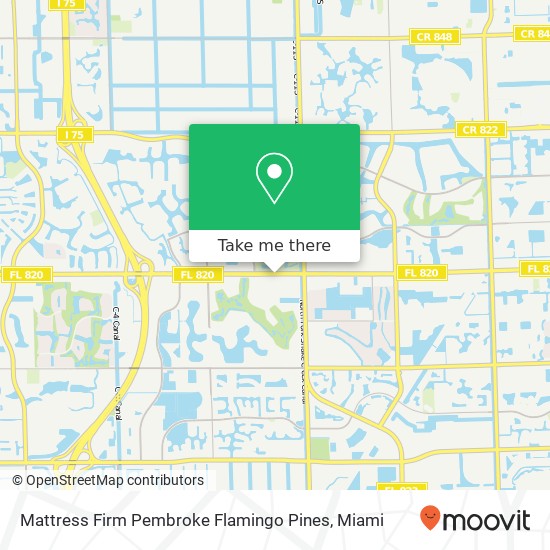 Mattress Firm Pembroke Flamingo Pines map