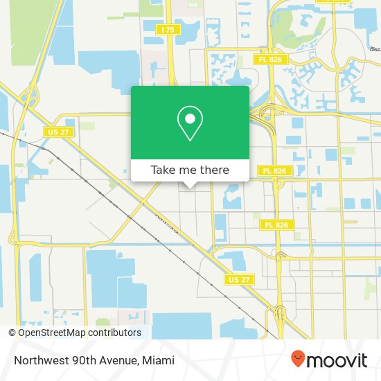 Northwest 90th Avenue map