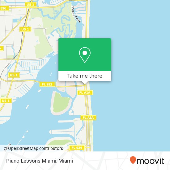 Mapa de Piano Lessons Miami